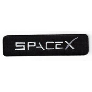 SpaceX black Badge Embroidered 1x5in Iron / Sew-On Patches
